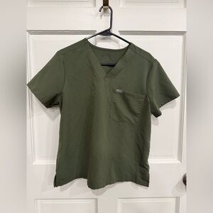 Figs Catarina Scrub Top - Moss - Medium Petite